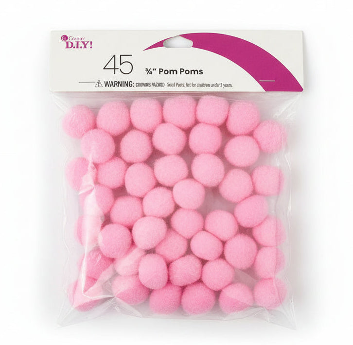 Cousin DIY Pom-Poms | Pom-Pom Rosa  3/4" | 45pkg