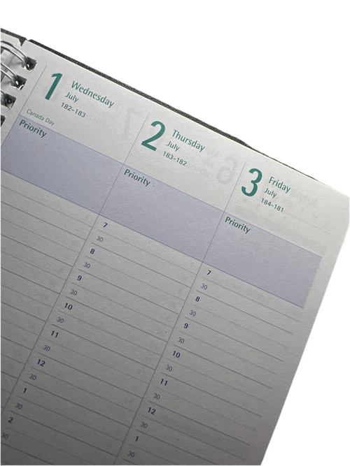13-Month DuraFlex Timanager 5-Day Planner - Black