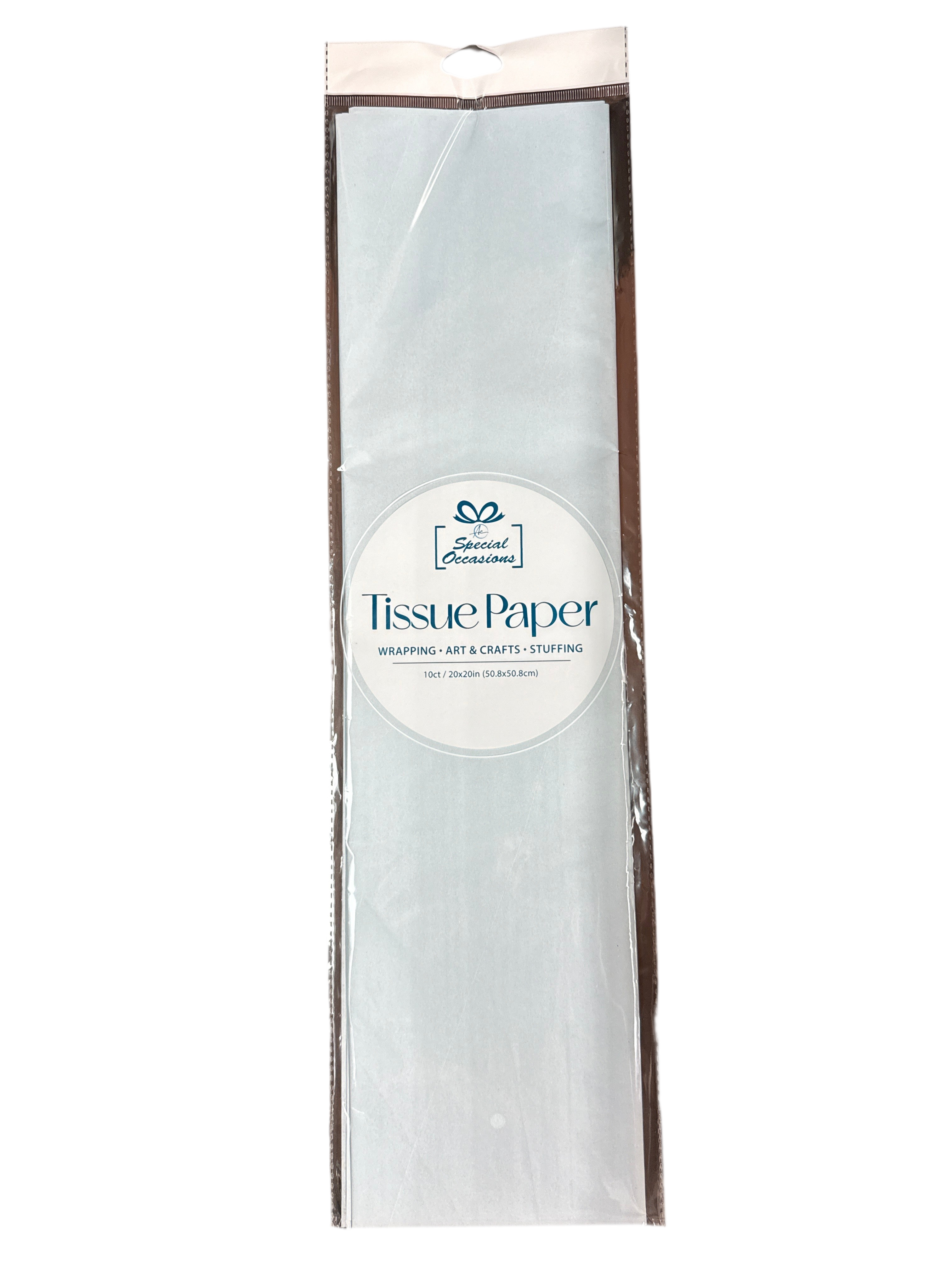 LIGHT BLUE TISSUE PAPER 10 SHEETS 19.69X19.69IN