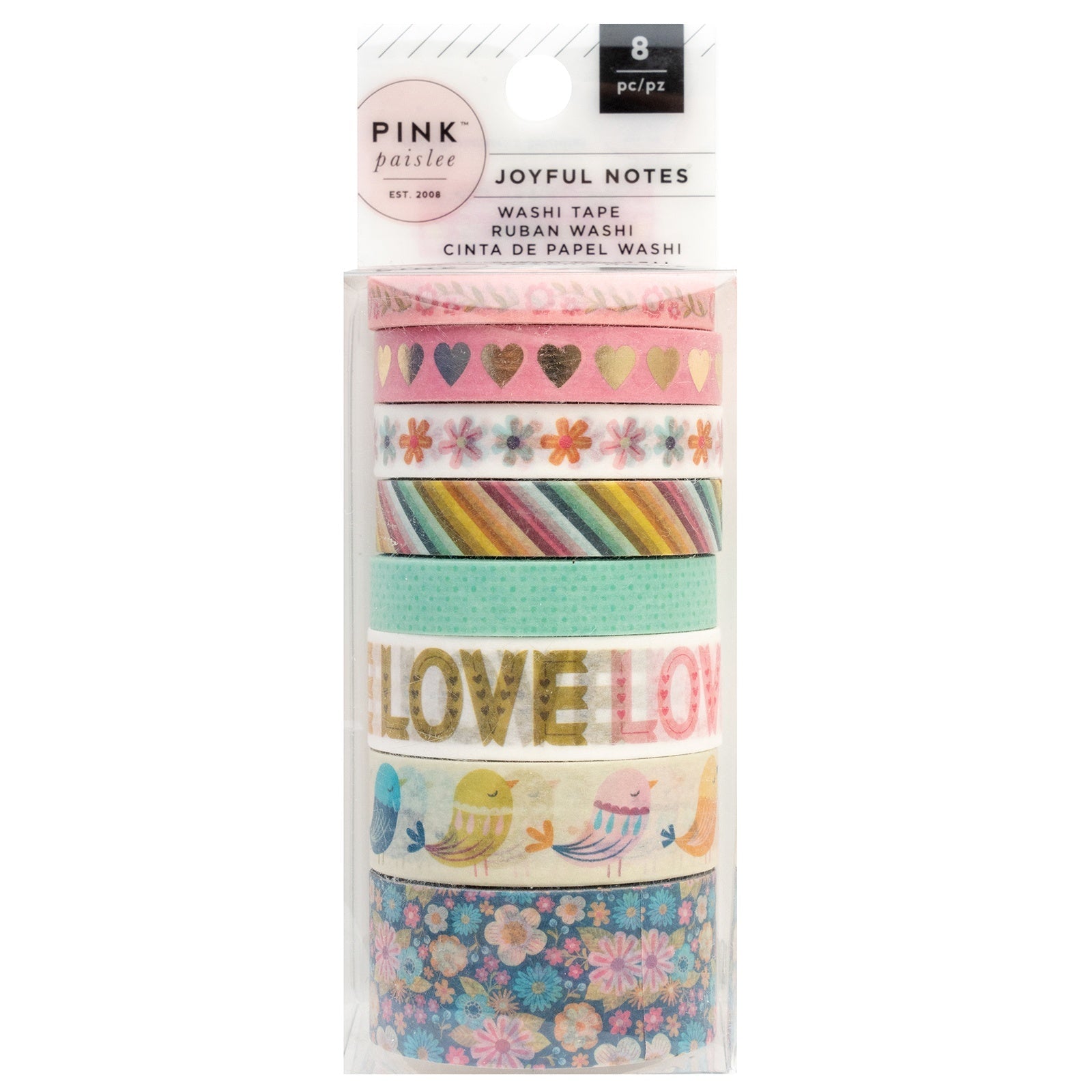 Pink Paislee Joyful Notes Washi Tape