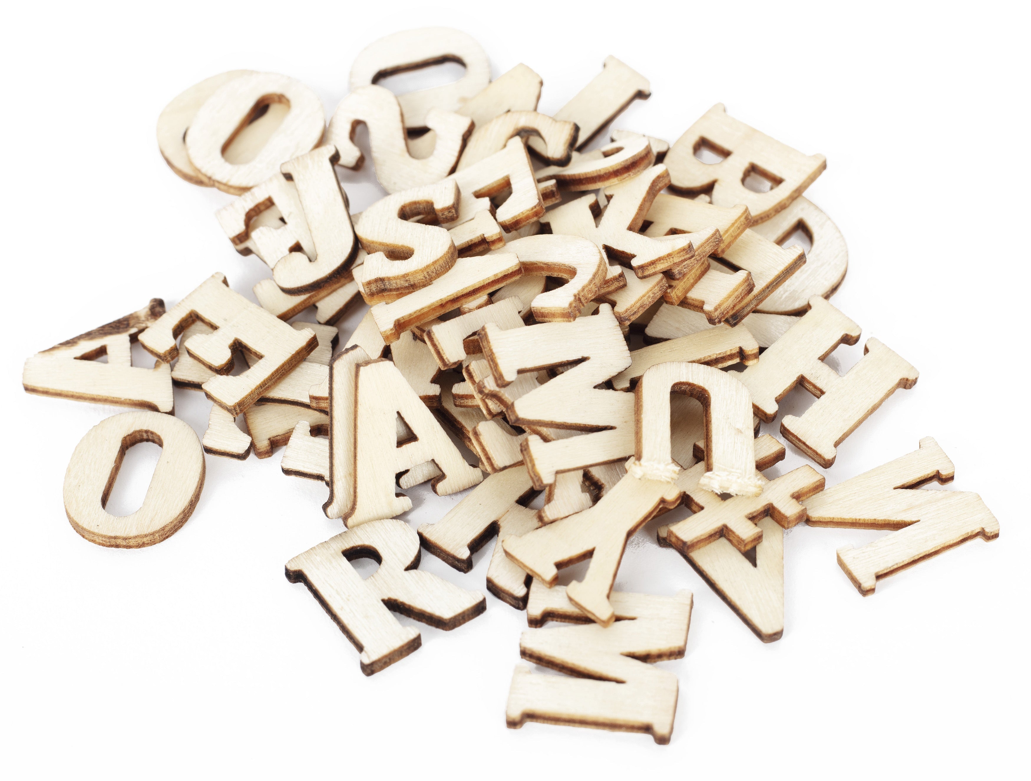 CousinDIY Unfinished Wood Alphabet Blocks | .75"| 54Pkg