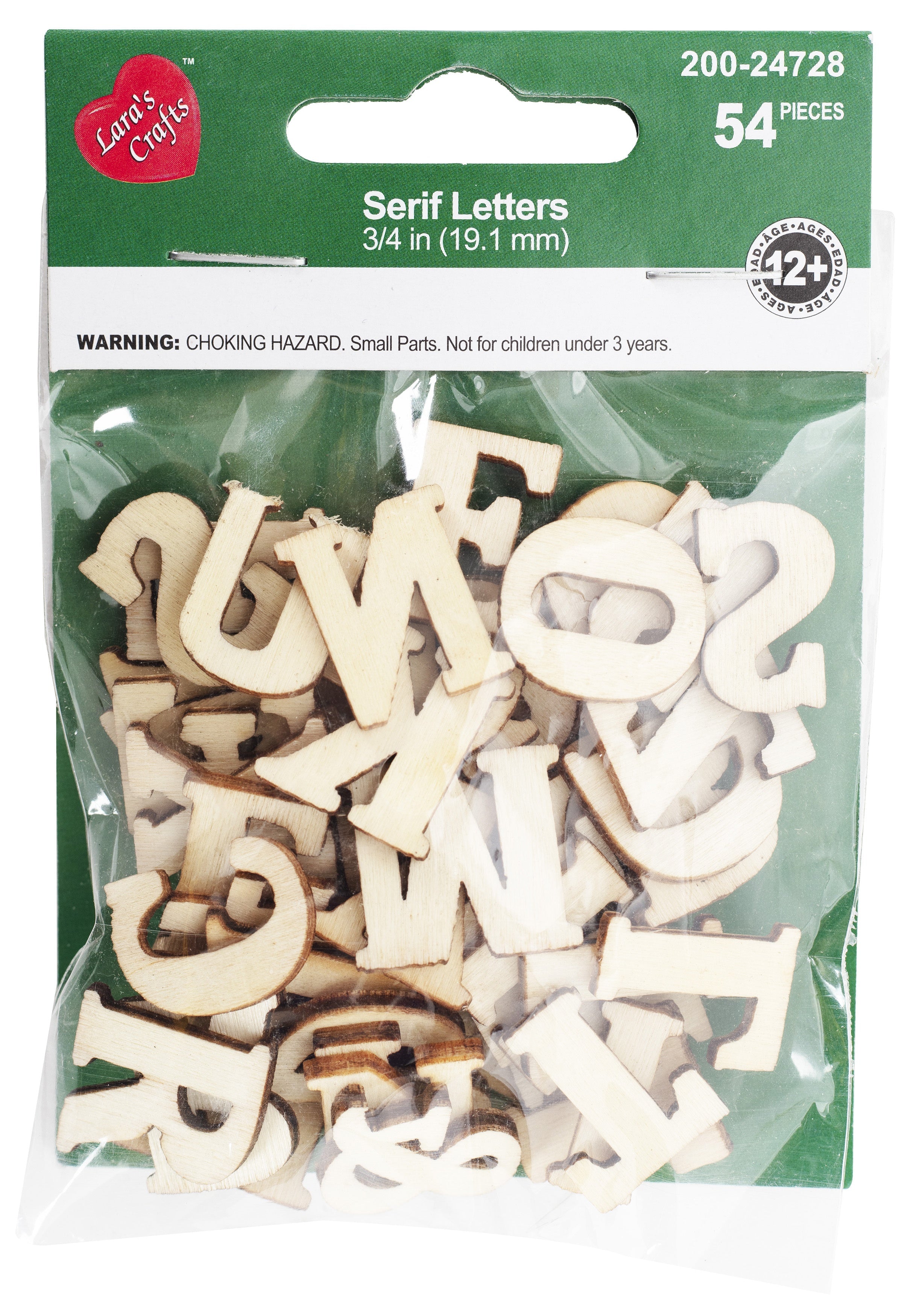 CousinDIY Unfinished Wood Alphabet Blocks | .75"| 54Pkg