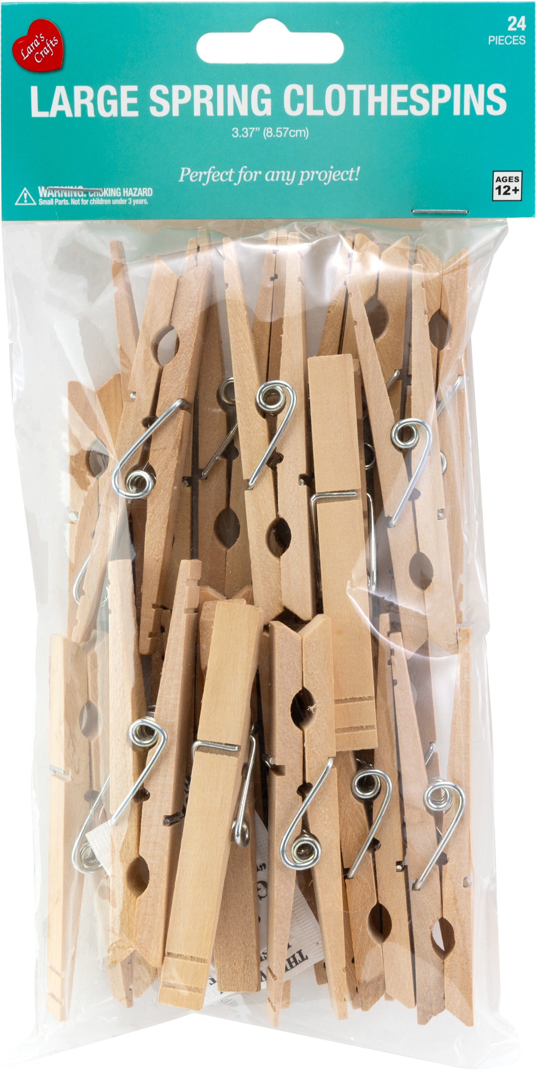 CousinDIY Large Spring Clothespins | 24Pk