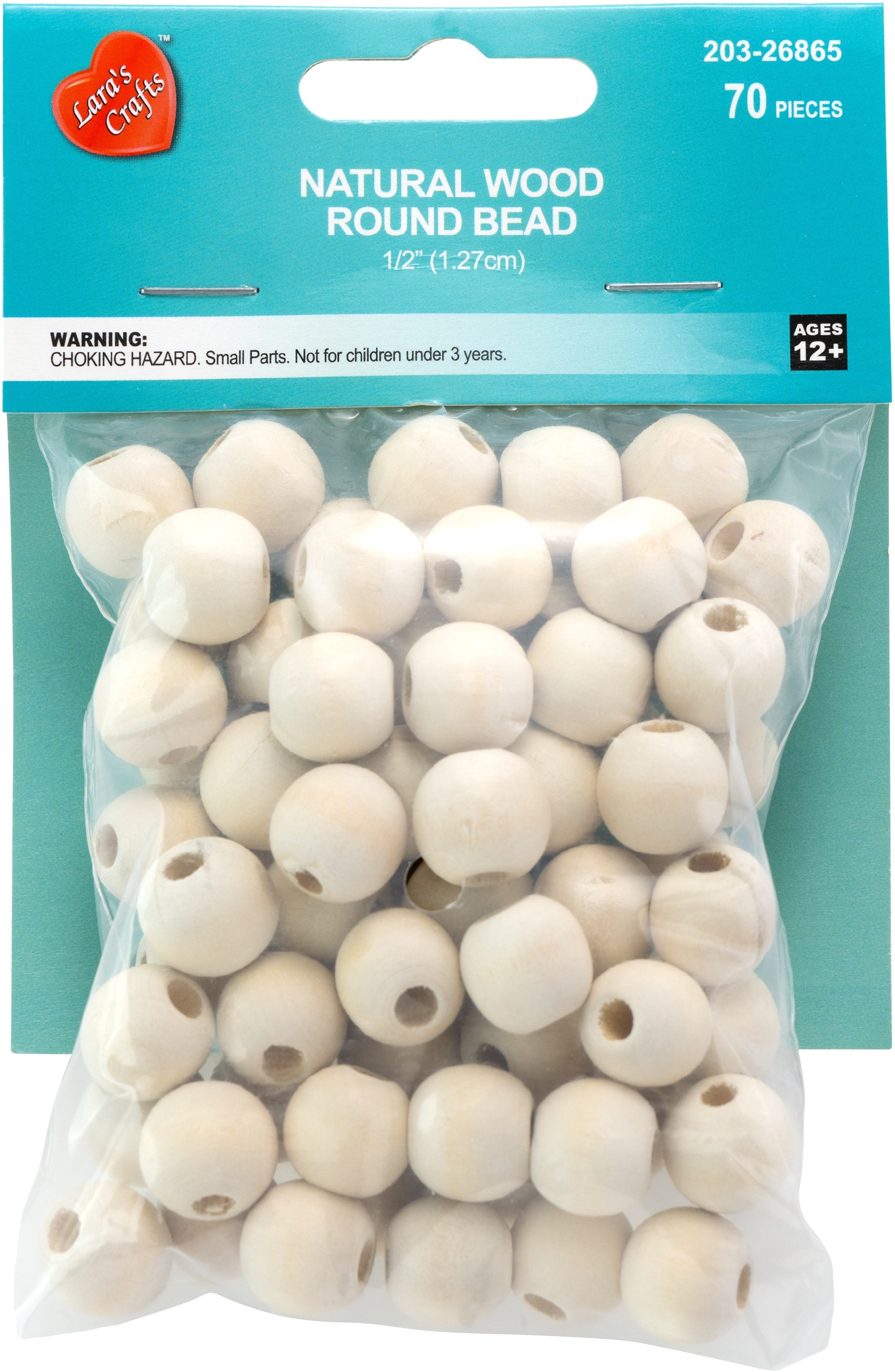 CousinDIY Wood Round Beads | 70Pk