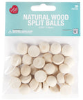 CousinDIY Split Ball Wood Beads | 30Pk