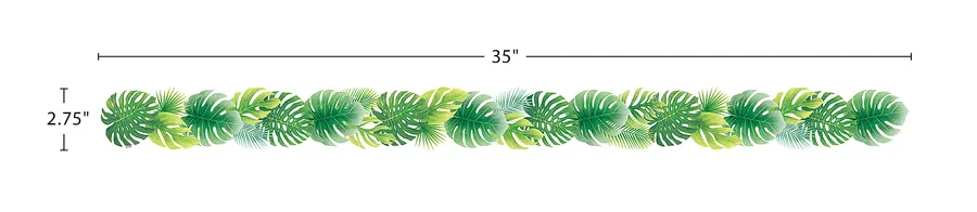 Tropical Leaves Die-Cut Border Trim