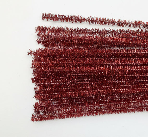 Red Glitter Chenille |30 pcs