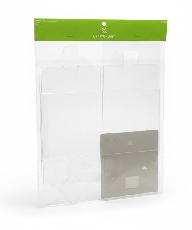 PVC Clear Cube Box With Handle 5X5IN 3PCS
