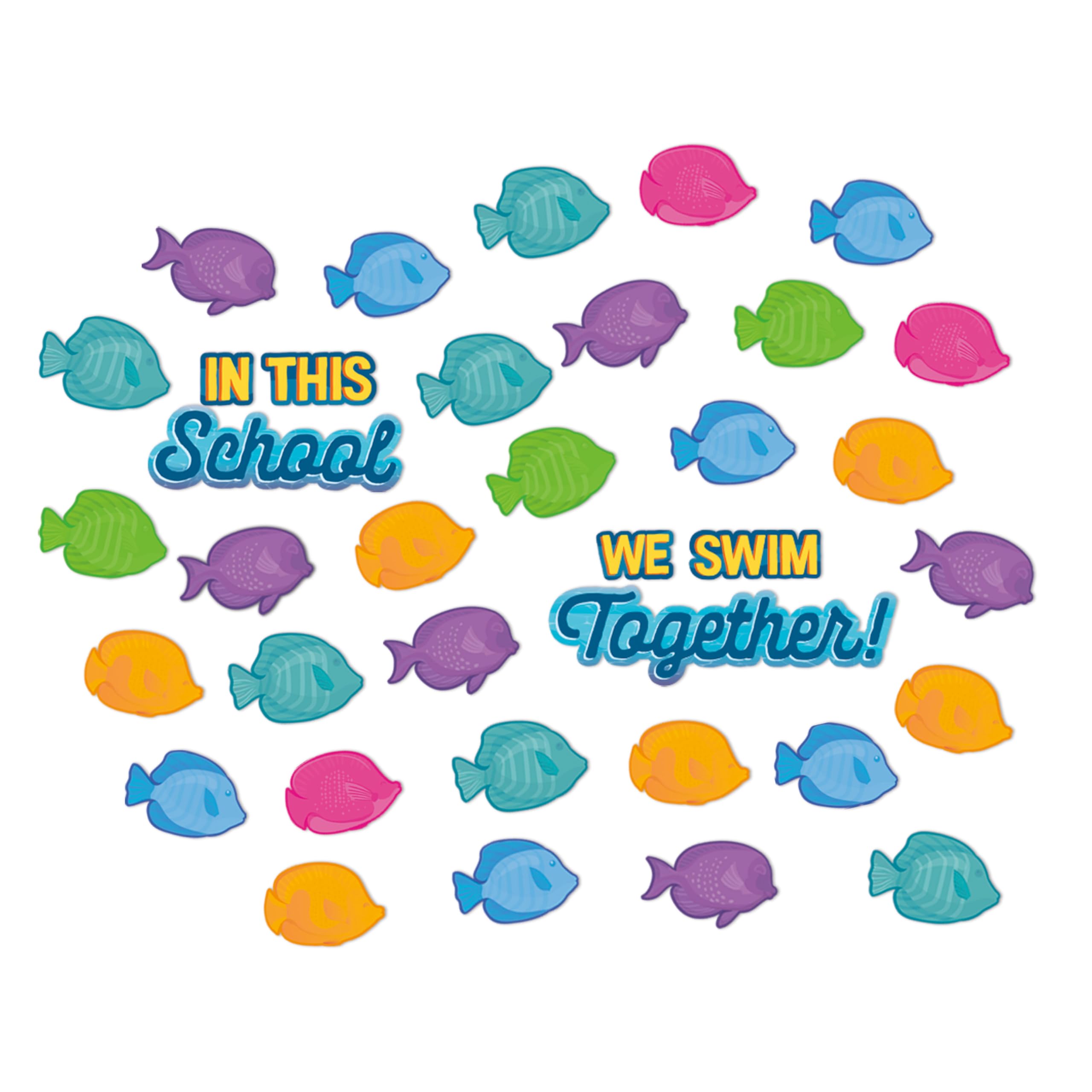 Seas The Day Swim Together | Mini Bulletin Board Set   | 36 pcs