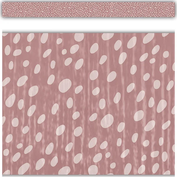 CLASSROOM COTTAGE VINTAGE ROSE DOTS BORDER