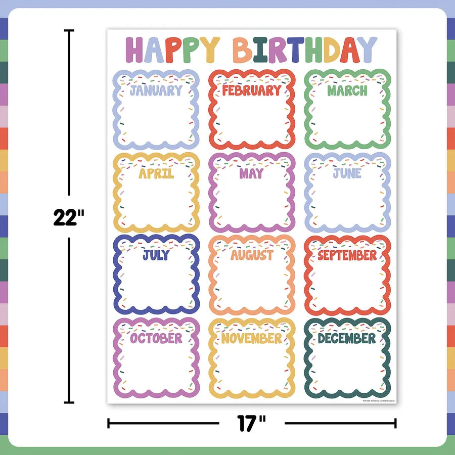 Color Crush Happy Birthday Chart