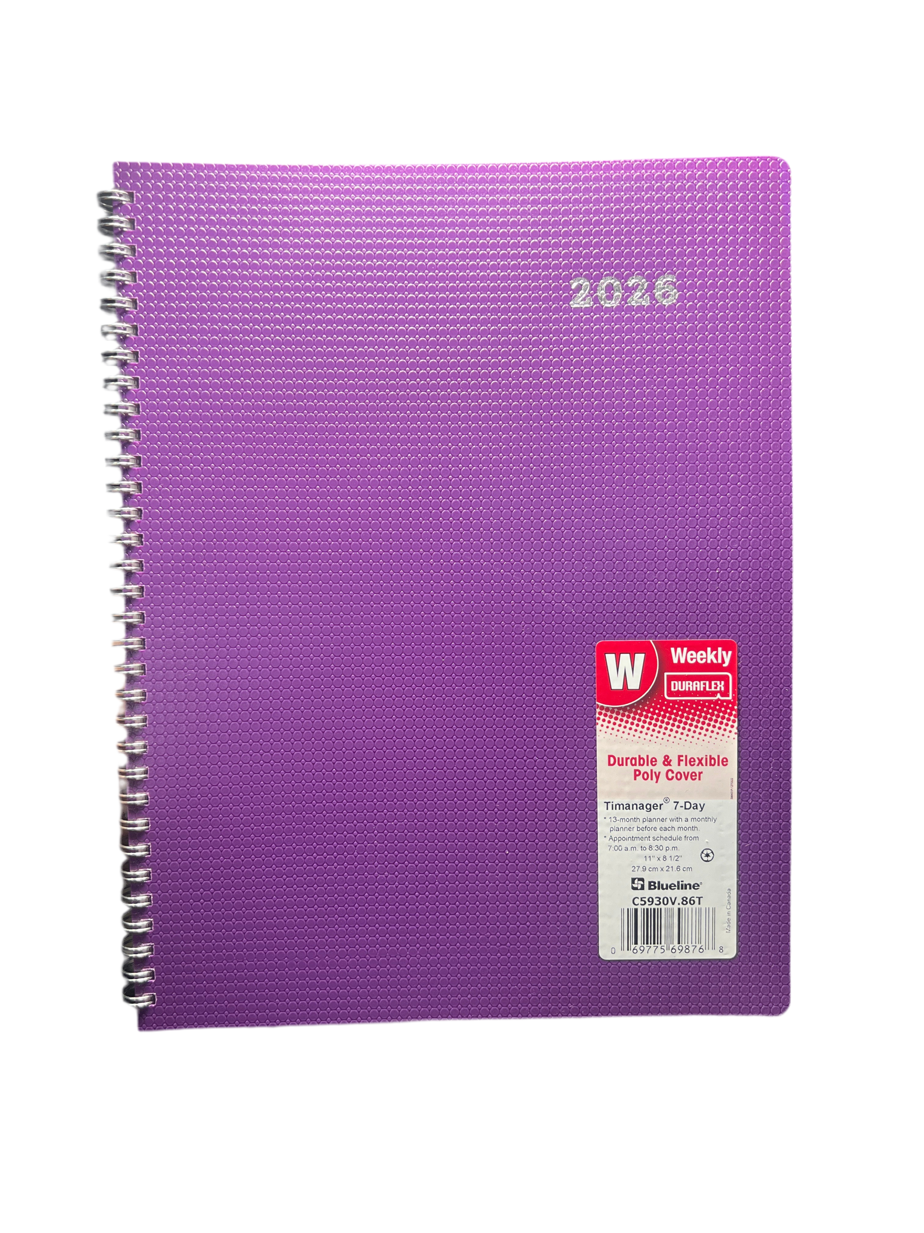 Weekly Time Manager Duraflex Purple