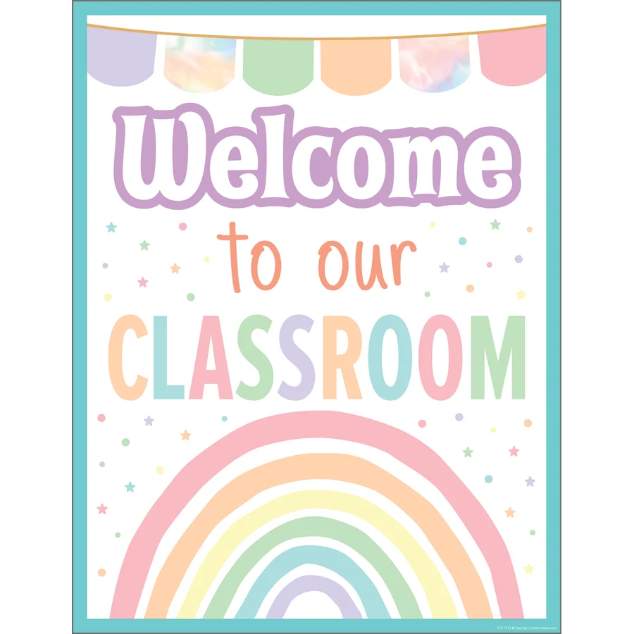 PASTEL POP WELCOME TO OUR CLASSROOM CHART