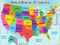 Colorful United States of America Map Chart