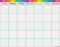 Colorful Calendar Write-On/Wipe-Off Chart | 17" x 22".