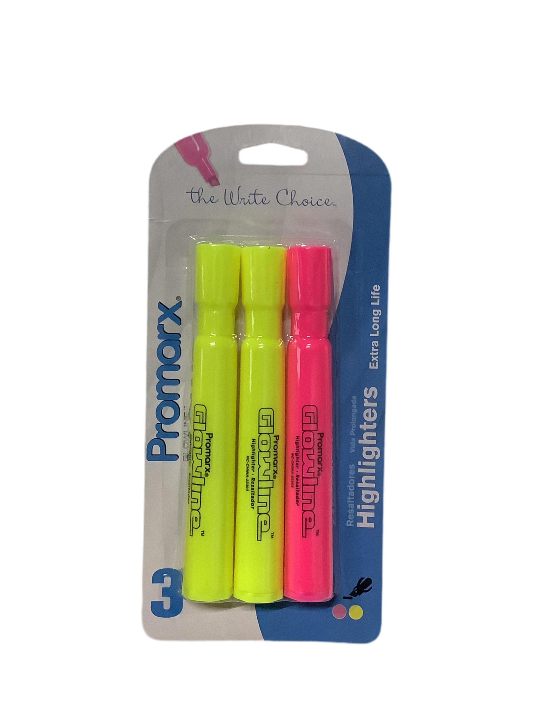 3CT JUMBO HIGHLIGHTERS, 2 ASSORTMENTS, CHISEL TIP