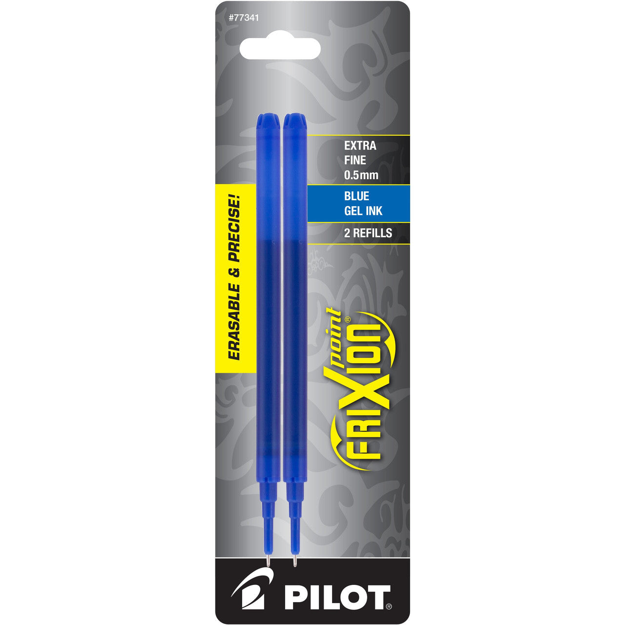 FriXion Refills for Erasable Pens Gel Ink Extra Fine 0.5 mm Point Blue Ink Pkg. 2