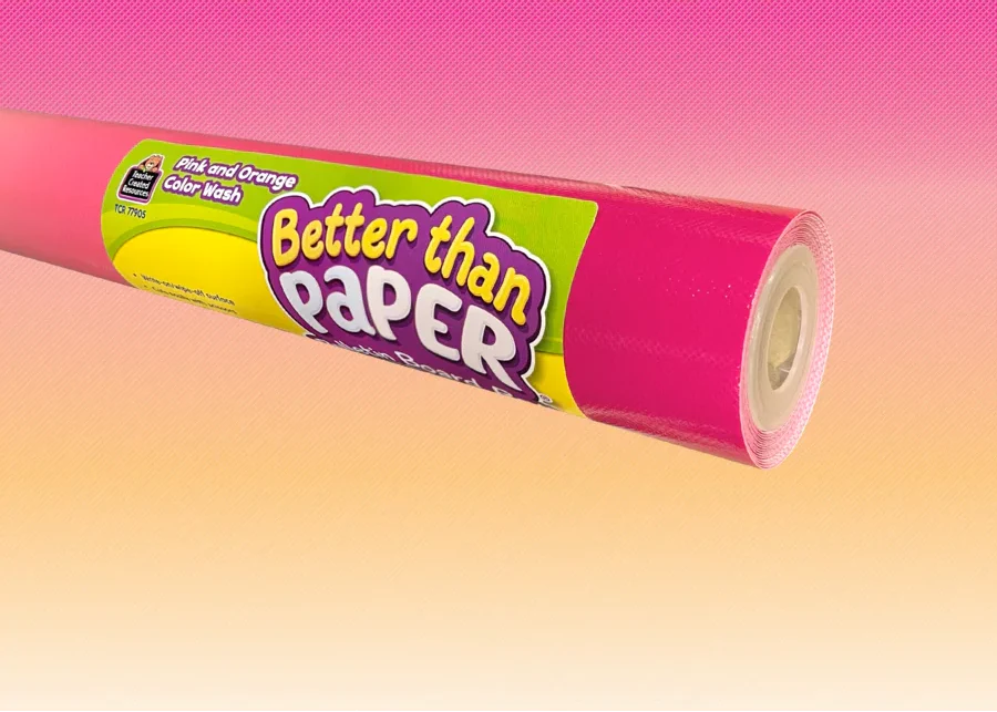 Pink and Orange Color Wash Better Than Paper Bulletin Board Roll