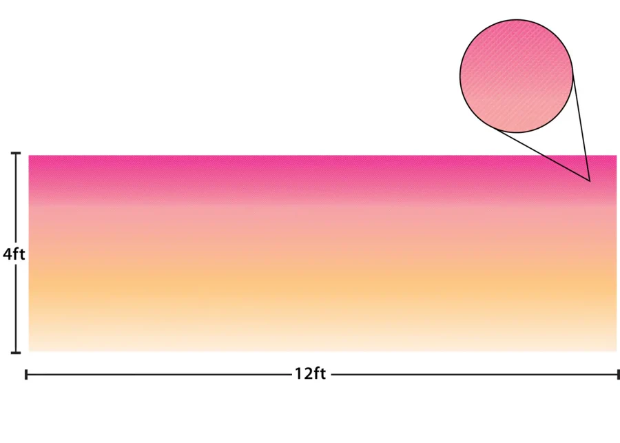 Pink and Orange Color Wash Better Than Paper Bulletin Board Roll