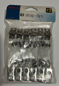 ID BADGES CLIPS W/SNAP STRAP PQT.12