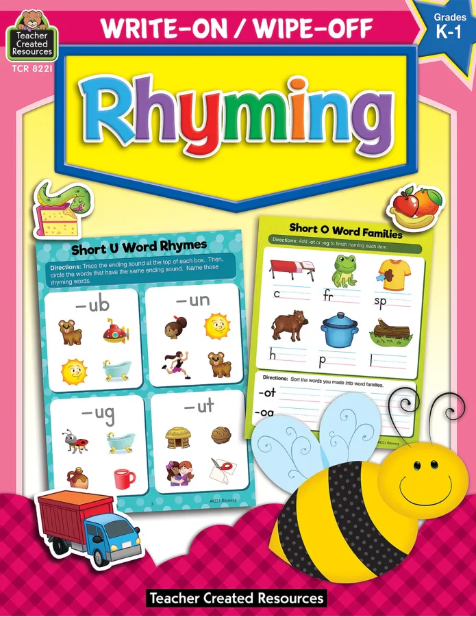 Write-On/Wipe-Off Book: Rhyming