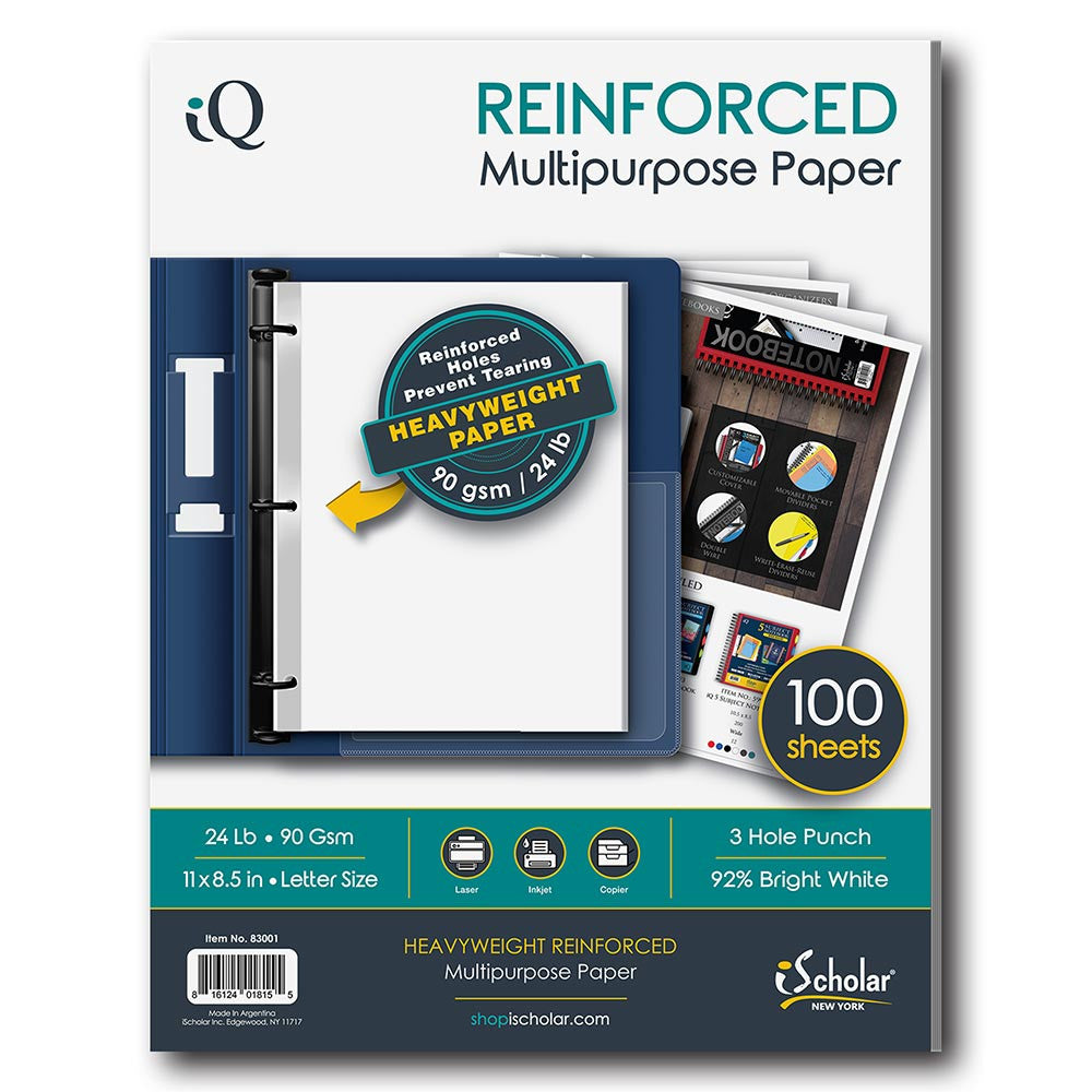 REINFORCED HEAVY DUTY PRINTER PAPER 100 HOJAS