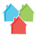 A TEACHABLE TOWN ASSORTED HOUSE CUT-OUTS