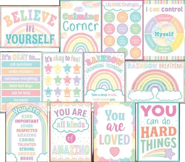 Pastel Pop Calming Strategies Small Poster Pack
