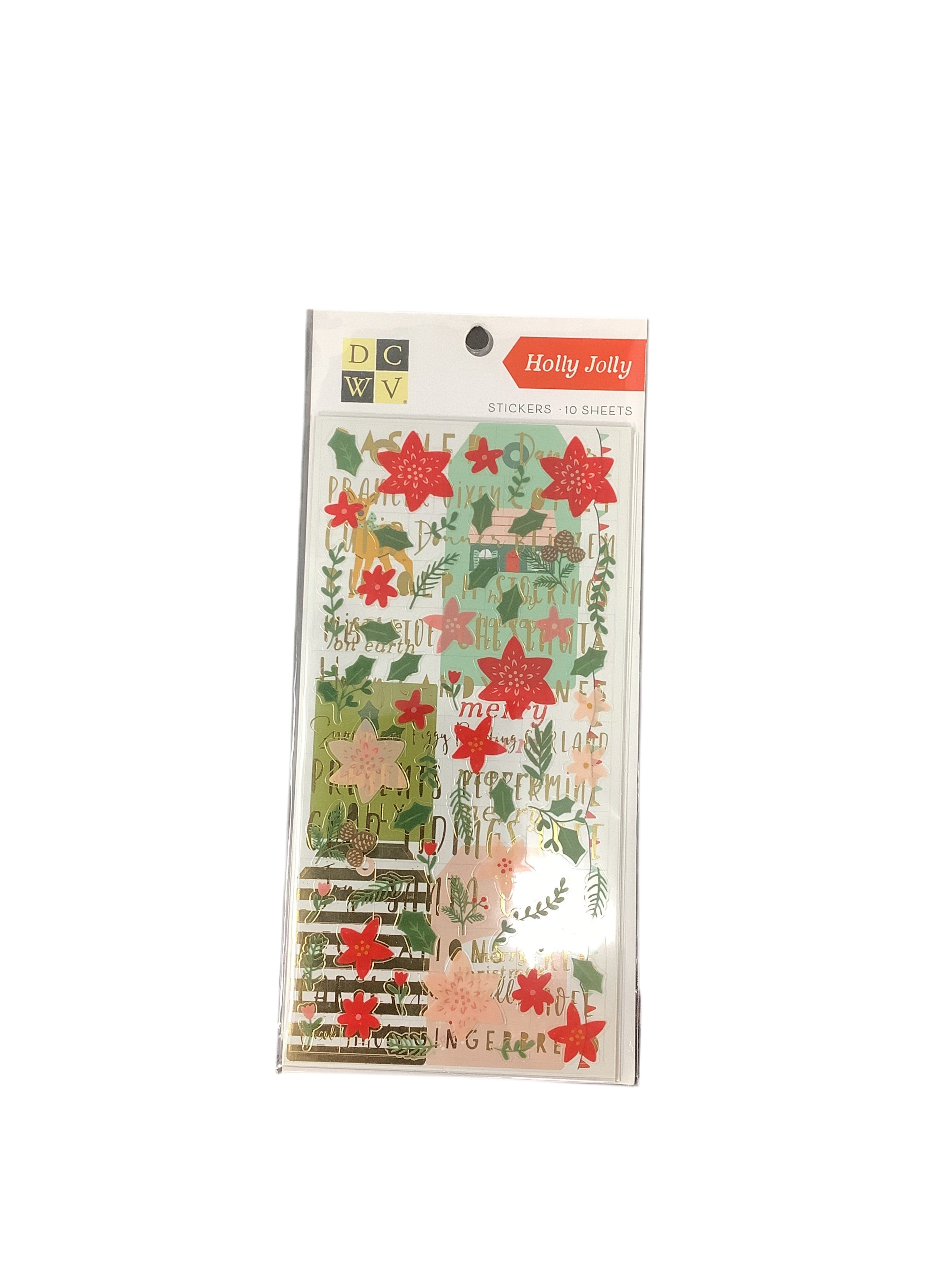 HOLY JOLLY STICKERS 10 SHEETS