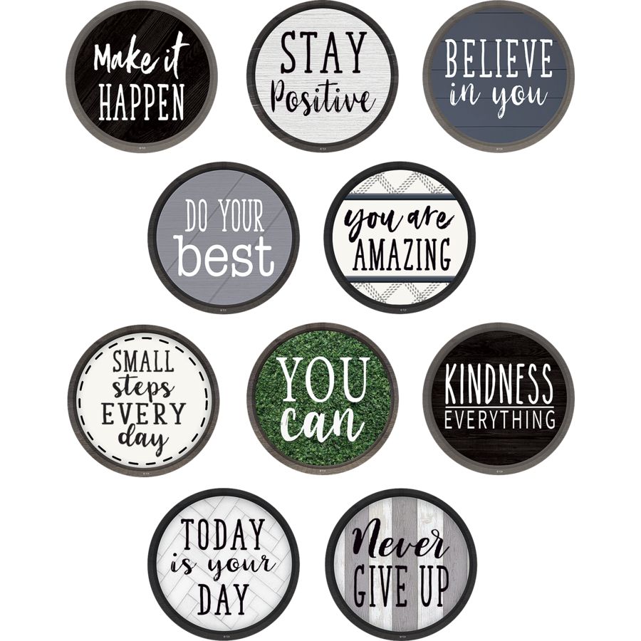 MODERN FARMHOUSE POSITIVE SAYINGS ACCENTS
