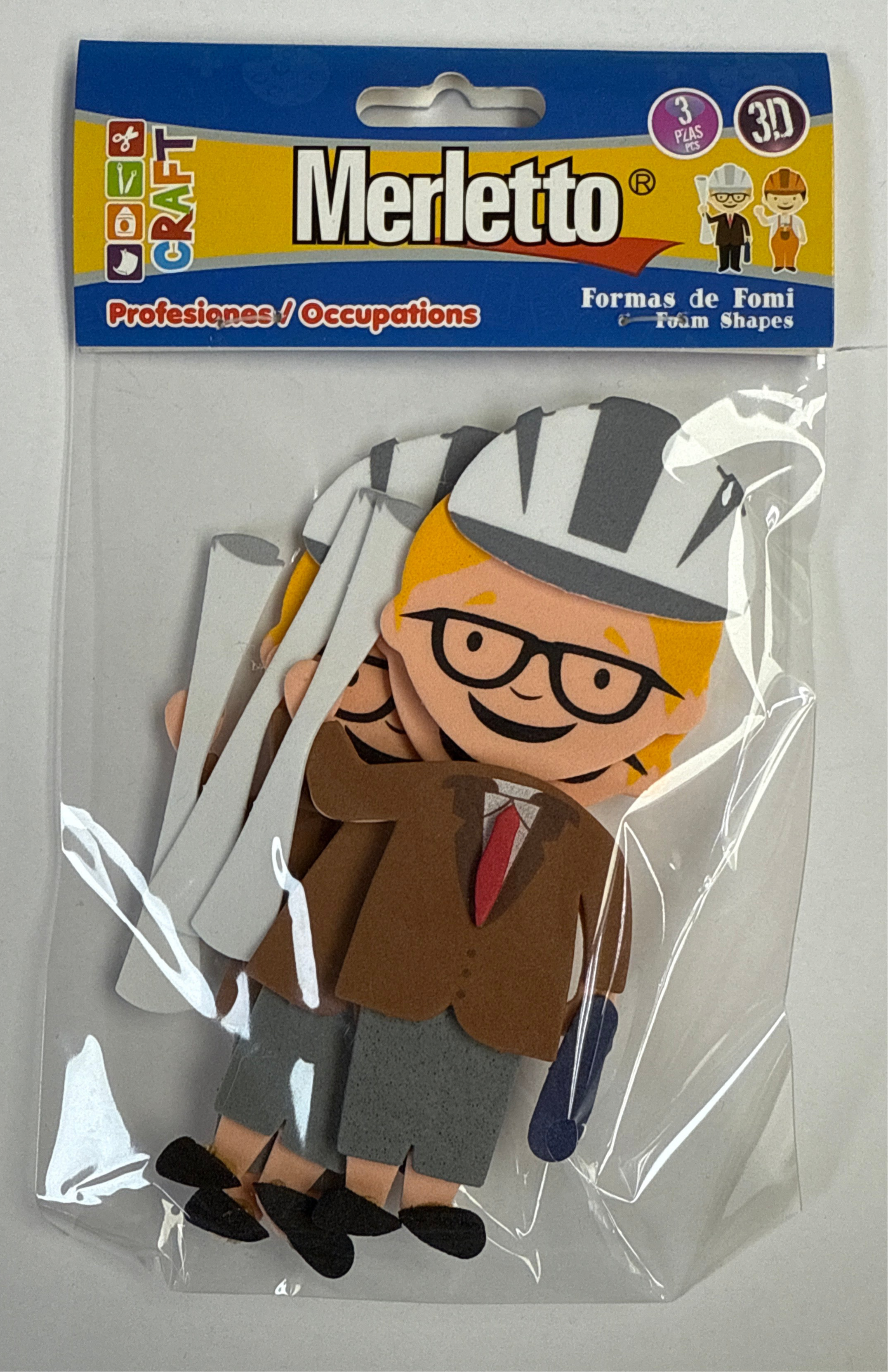 FORMAS FOAMY PROFESIONES CONSTRUCCION 3 PCS