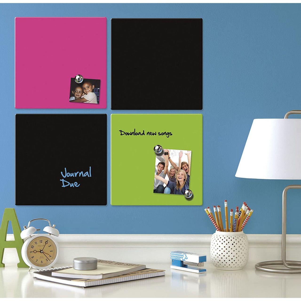 Frameless Magnetic Dry Erase Color Tiles | 14x14"