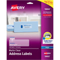 MATTE CLEAR ADDRESS LABELS 1-1/3" X 4" PQ.350