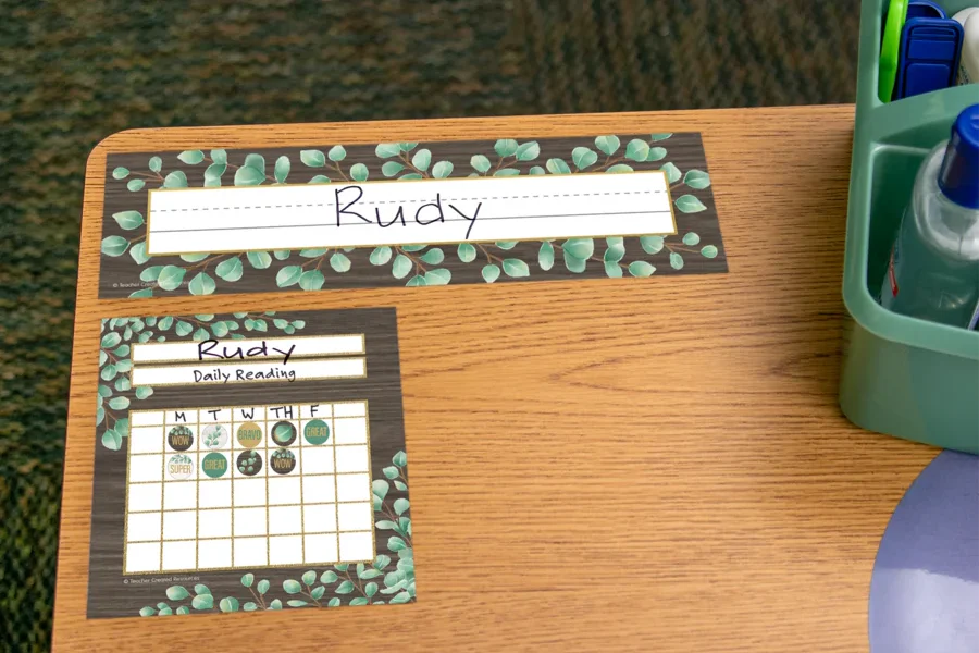 EUCALYPTUS FLAT NAME PLATES 36PK