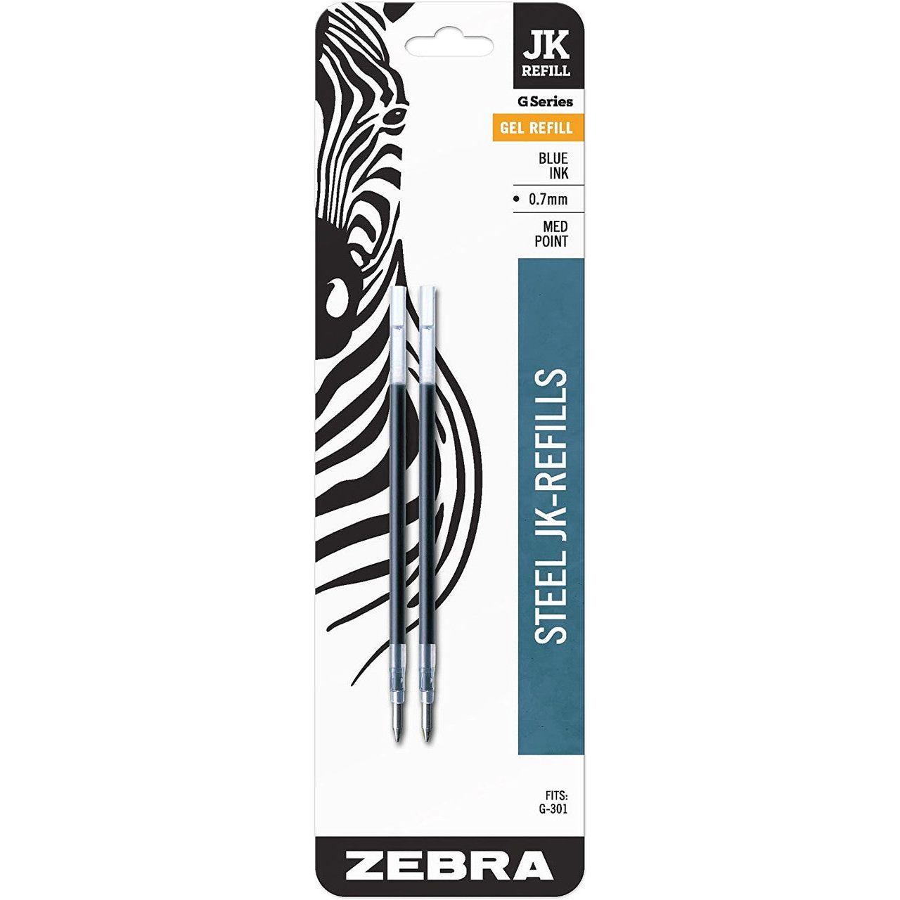 REFILL JK BALL PEN GEL G-301 BLUE MEDIUM 2 PC