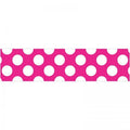 BORDER STRAIGHT HOT PINK WITH POLKA DOTS
