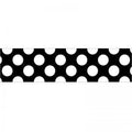 BORDERS STRAIGHT BLACK WITH POLKA DOTS