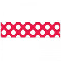 BORDER STRAIGHT RED WITH POLKA DOTS