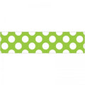 BORDER STRAIGHT LIME WITH POLKA DOTS