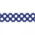 BORDER STRAIGHT NAVY WITH POLKA DOTS