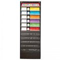 GOLD POLKA AND BLACK DOT 12 POCKETS CHART