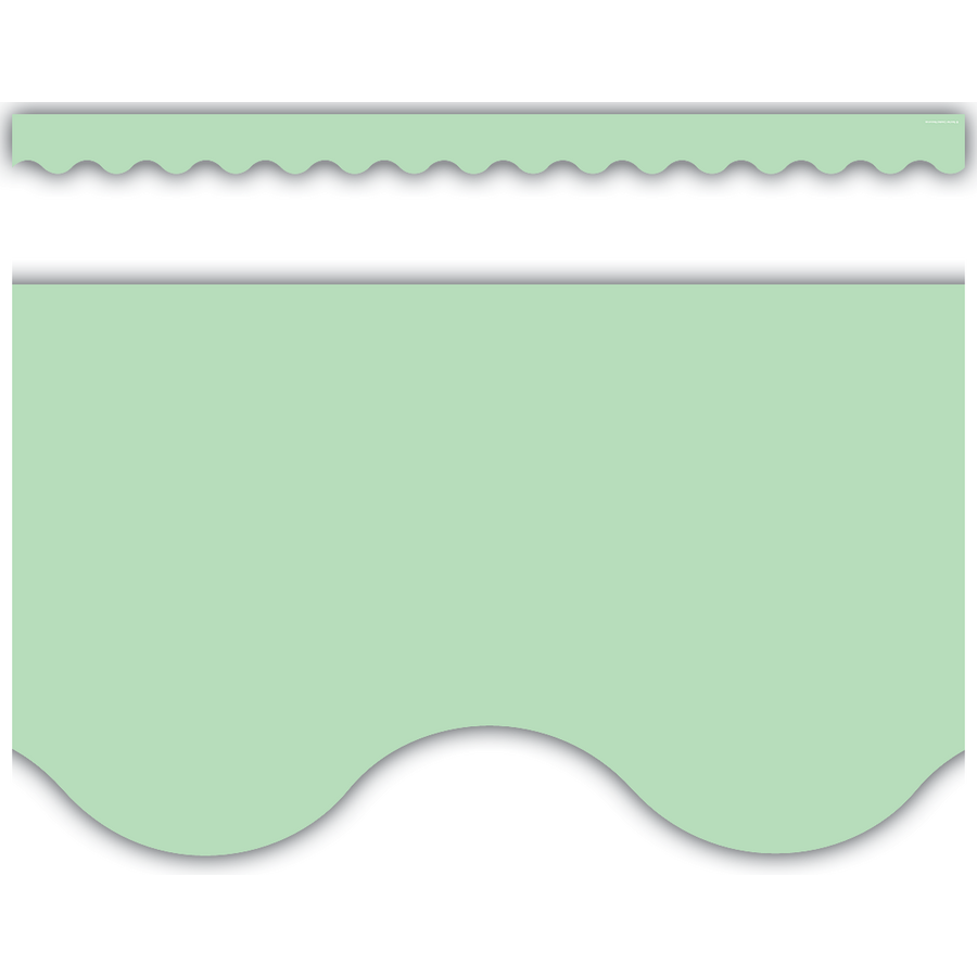 Mint Green Scalloped Border Trim