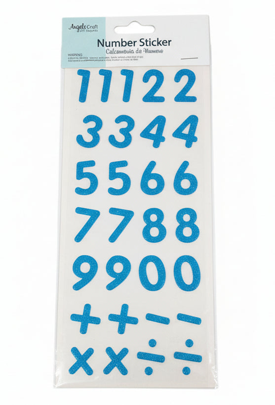 Foam Glitter Number Sticker | 29 pct