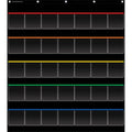 BLACK STORAGE POCKET CHART 35 CLEAR POCKETS