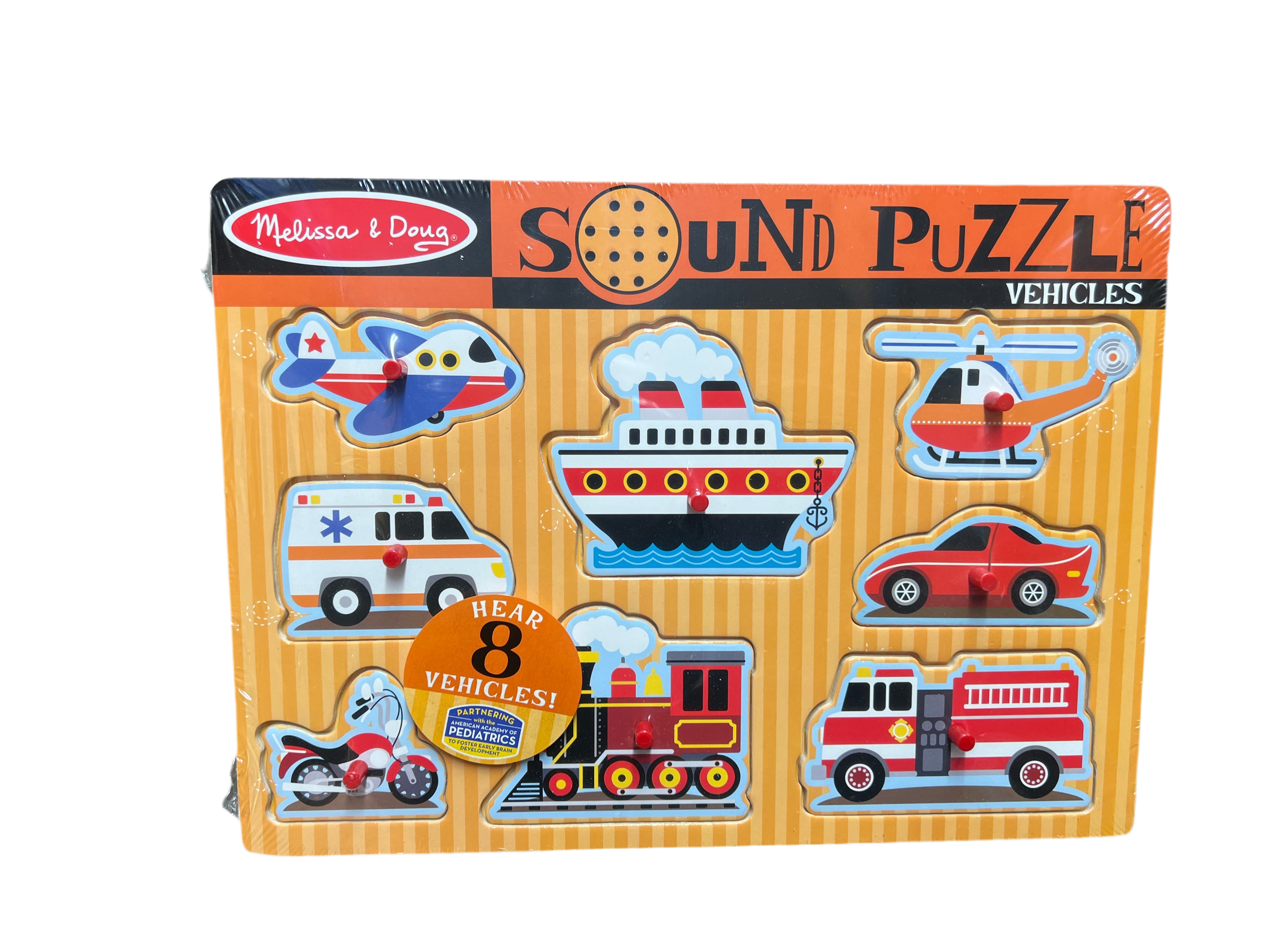 VEHICLES SOUND PUZZLE 8 PC