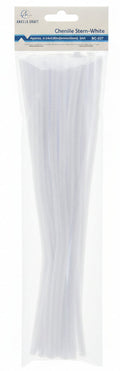 Chenille Stem | White | 25 ct