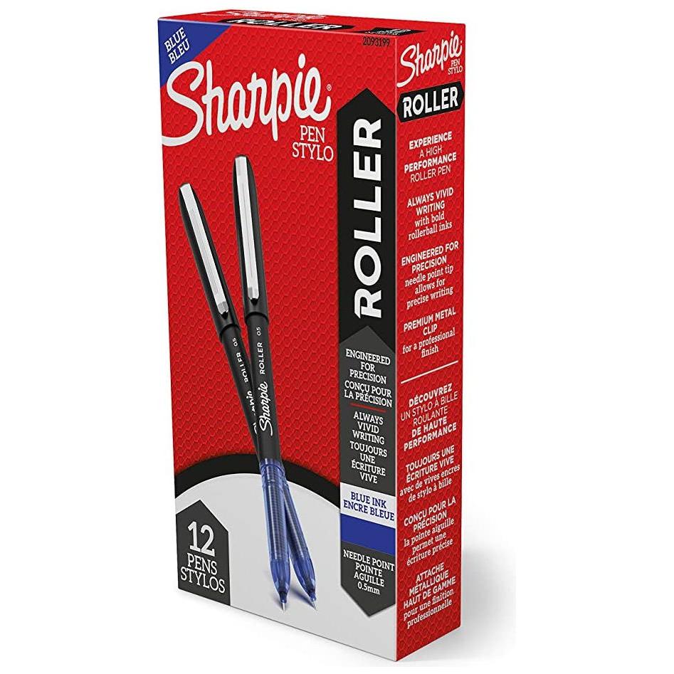 Sharpie Rollerball Pen Needle Point 0.5 mm Blue Cj. 12