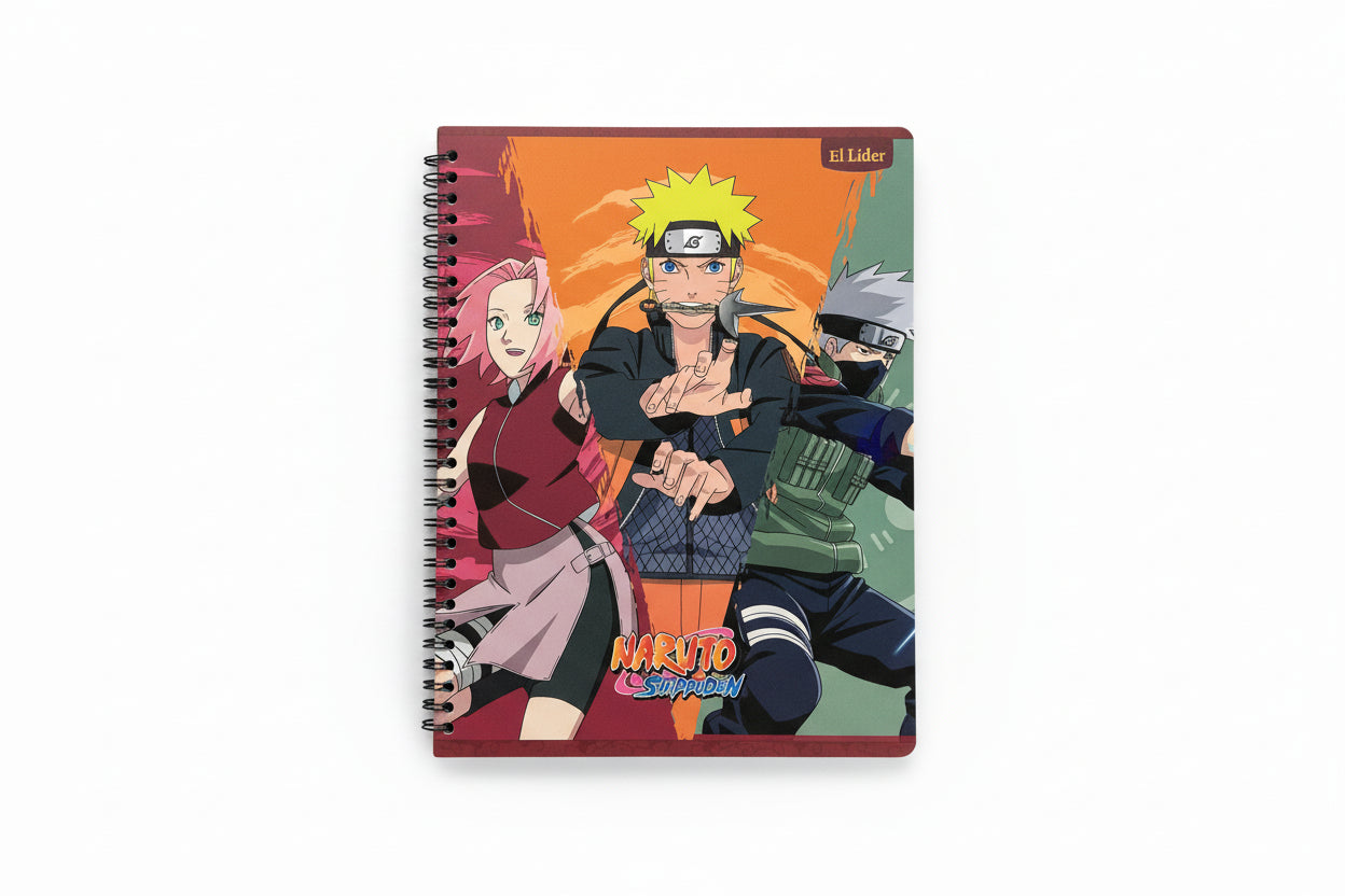 Libreta Espiral Naruto Rayado | 100 hojas