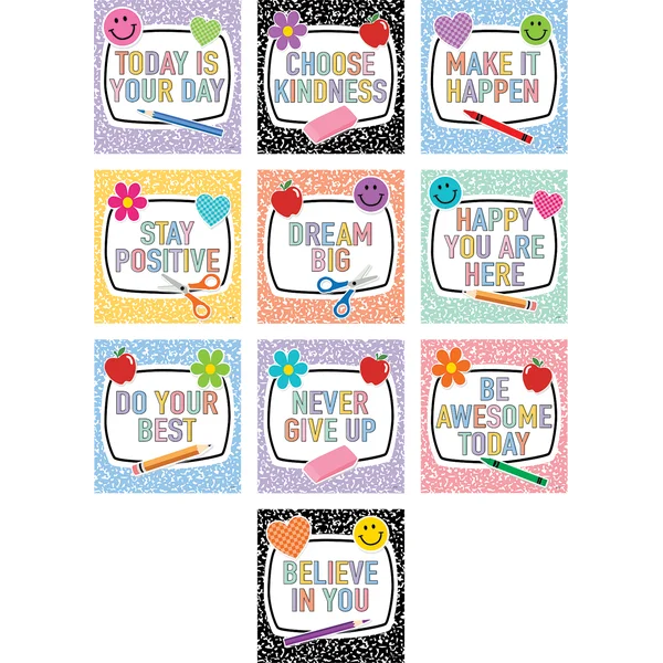 COOL FOR SCHOOL POSITIVE SAYINGS ACCENTS