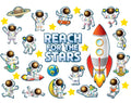 Outer Space Crew Reach for the Stars Bulletin Board